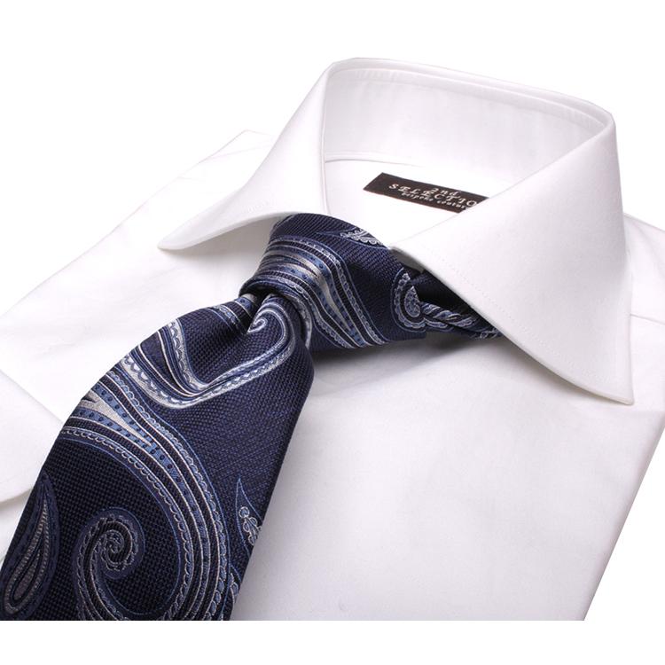 FRANCO BASSI　フランコバッシ　ネクタイ　正規取扱店　FRANCO BASSI-C080-A-8　ネイビーペイズリー | FRANCO BASSI | 07