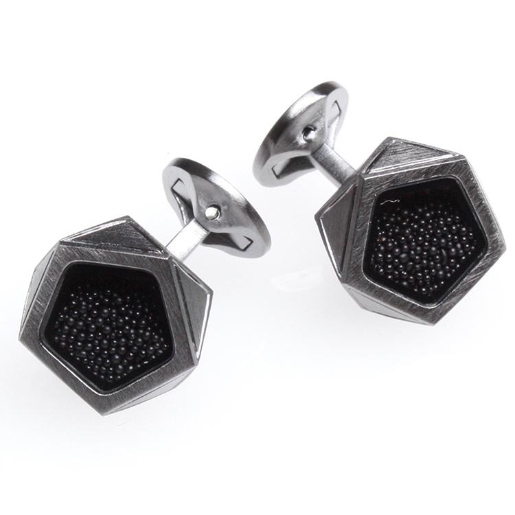 TATEOSSIAN（タテオシアン）カフリンクス　日本販売店　CF0446-Black Caviar Beads | TATEOSSIAN
