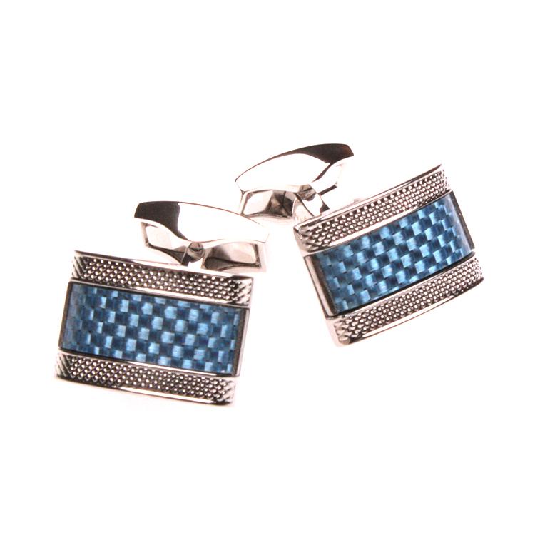 TATEOSSIAN（タテオシアン）カフリンクス　日本販売店　CL2406　Palladium & Blue Alutex | TATEOSSIAN