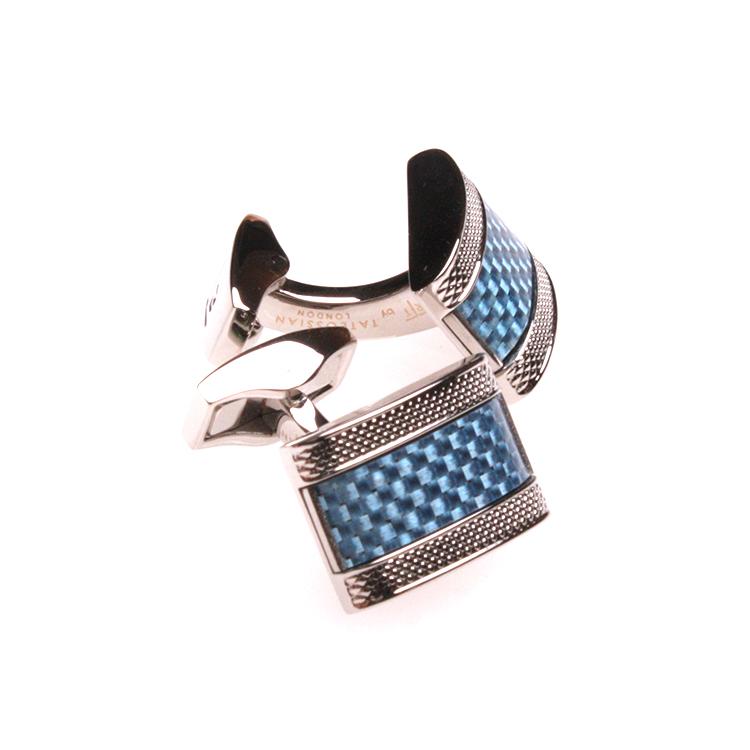 TATEOSSIAN（タテオシアン）カフリンクス　日本販売店　CL2406　Palladium & Blue Alutex | TATEOSSIAN | 02