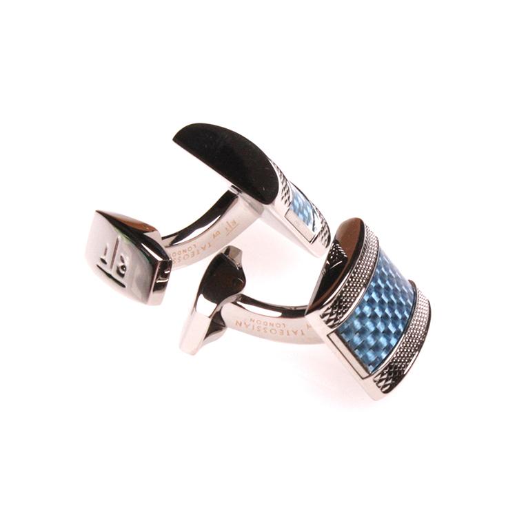 TATEOSSIAN（タテオシアン）カフリンクス　日本販売店　CL2406　Palladium & Blue Alutex | TATEOSSIAN | 03