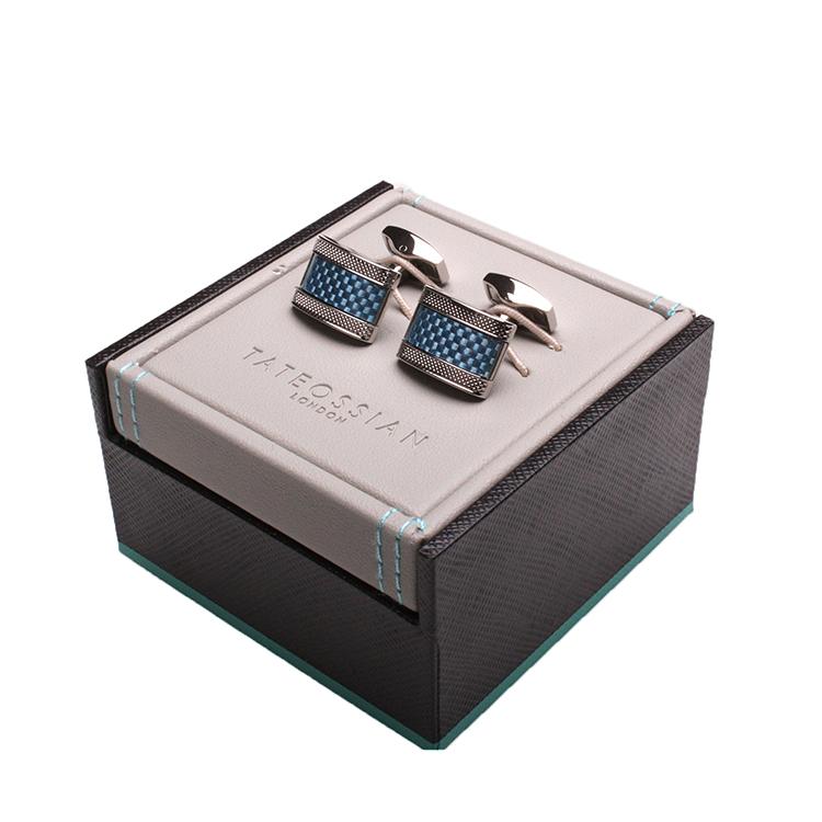 TATEOSSIAN（タテオシアン）カフリンクス　日本販売店　CL2406　Palladium & Blue Alutex | TATEOSSIAN | 05