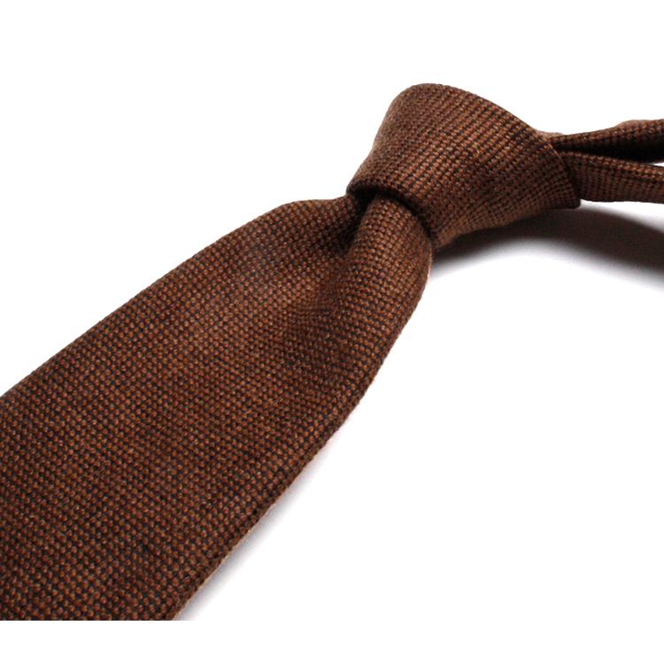 DRAKE'S ドレイクス ネクタイ 茶色 ソリッド 50オンス 高級 【公式通販】