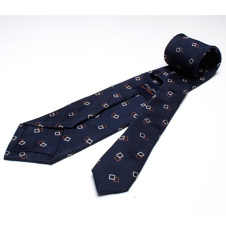 Franco Spada（フランコスパダ）エクスクルーシブネクタイ　日本販売店　FS2649Aネイビー小紋柄 | Franco Spada | 03
