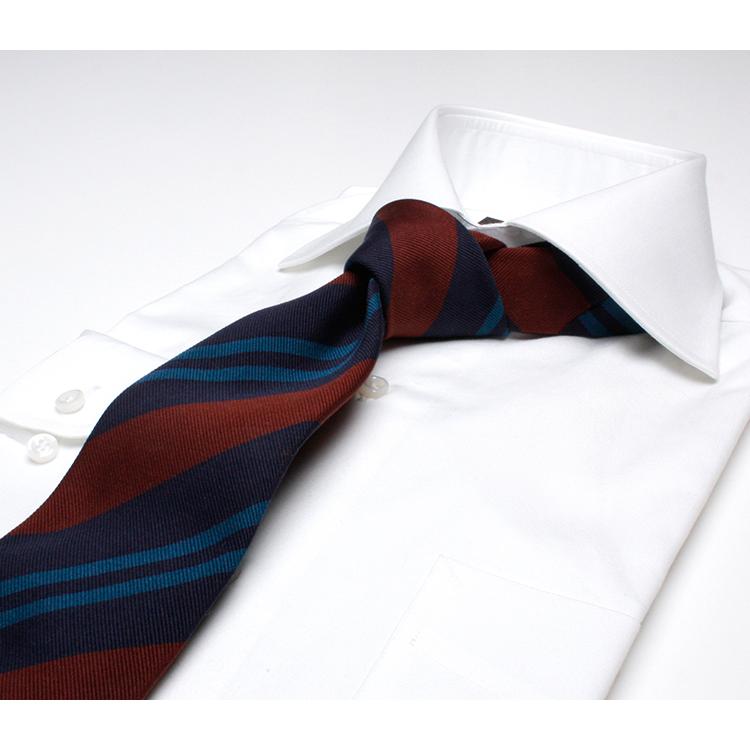 ドレイクス　 ストライプ柄レップネクタイ イギリス製 ベーシックなストライプタイの活用術。定番アイテムで作る