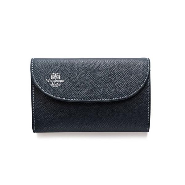 S7660 3 FOLD WALLET LondonCalf - NAVY × RED｜2nd-selection