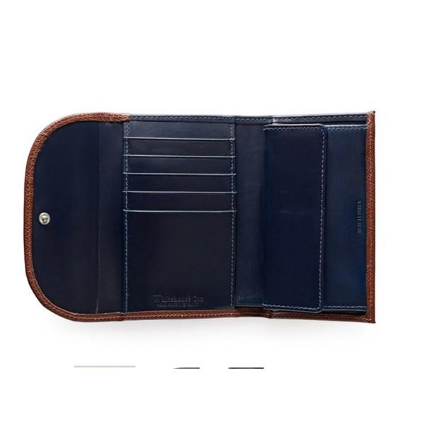 S7660 3 FOLD WALLET LondonCalf - BROWN × NAVY｜2nd-selection｜02