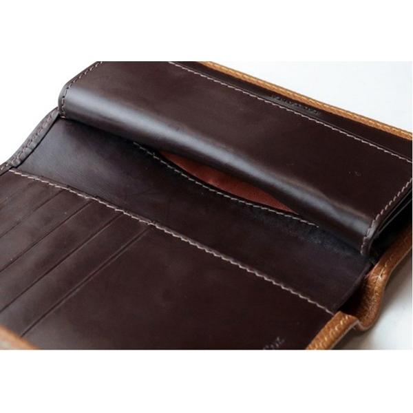 S7660 3 FOLD WALLET LondonCalf - BROWN × NAVY｜2nd-selection｜03