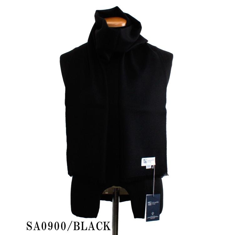 JOHNSTONS『ジョンストンズ』　正規取扱店　メリノウール100％マフラー　SA0900/BLACK