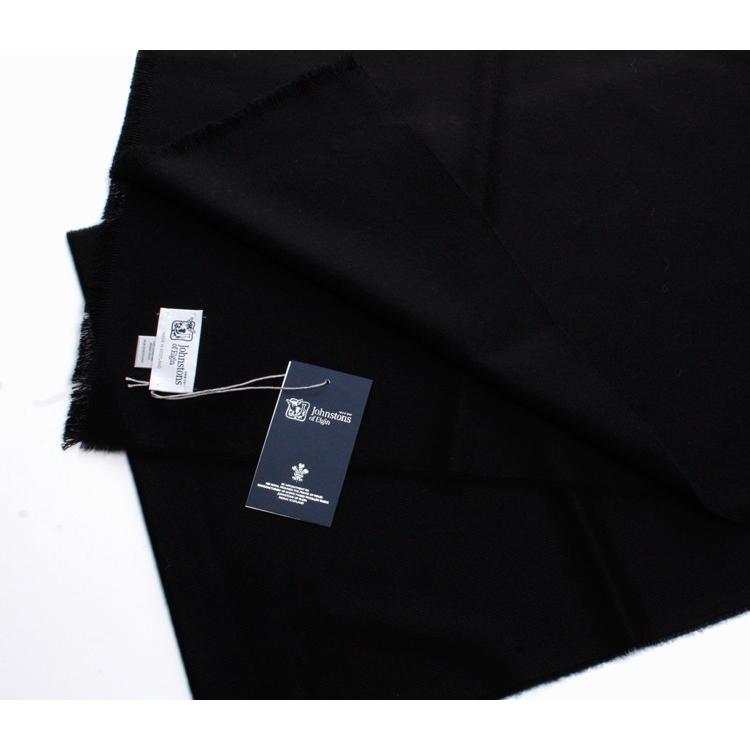 JOHNSTONS『ジョンストンズ』　正規取扱店　メリノウール100％マフラー　SA0900/BLACK_2