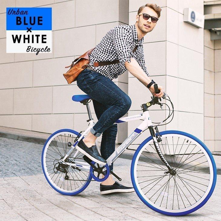 クロスバイク 初心者 自転車 ホワイト 赤 ブルー ブラック 26インチ おしゃれ 女性用にも シマノ7段変速 速い 通勤 通学 Eizer C808 Hikeman 通販 Yahoo ショッピング