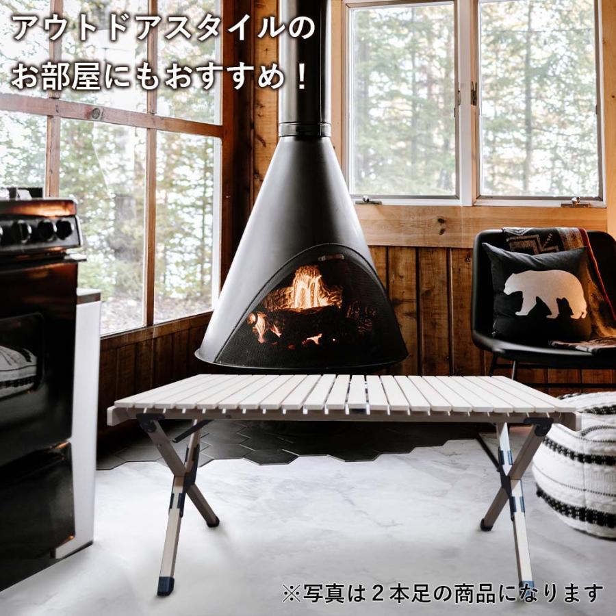 ウッドロールテーブル(収納袋付き) EIZER CAMP ウッドロールトップテーブル 収納袋付き 天然木