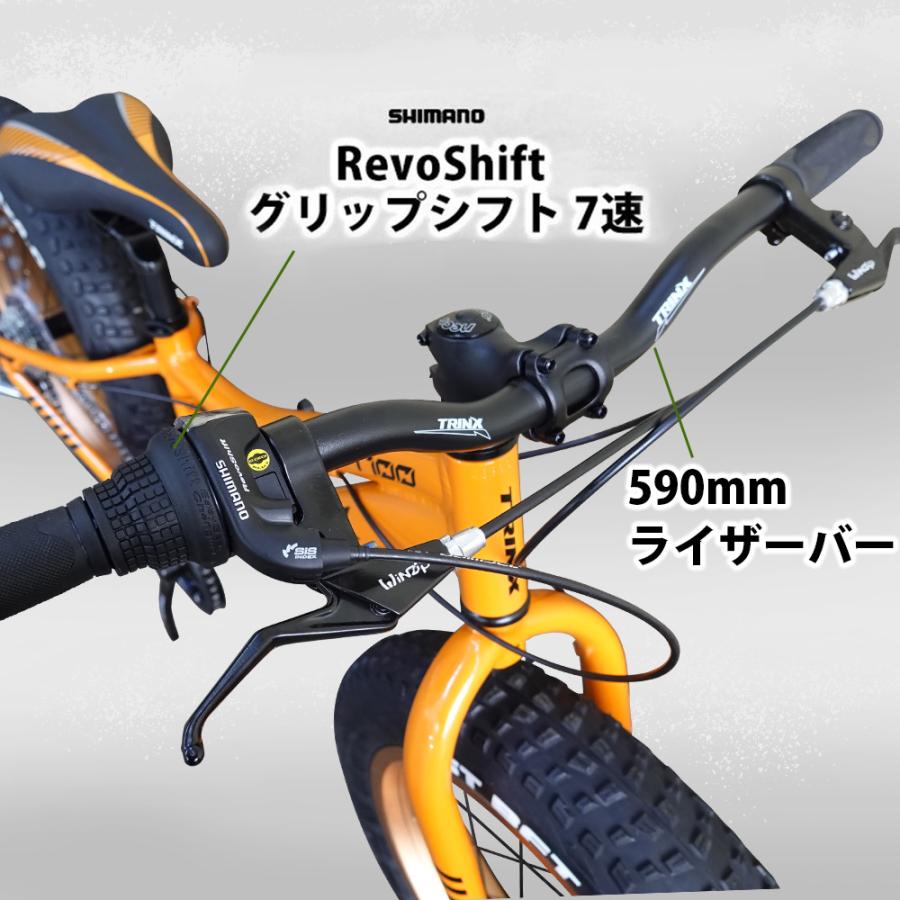 TRINX ファットバイク 自転車 20インチ 極太タイヤ 太いタイヤ