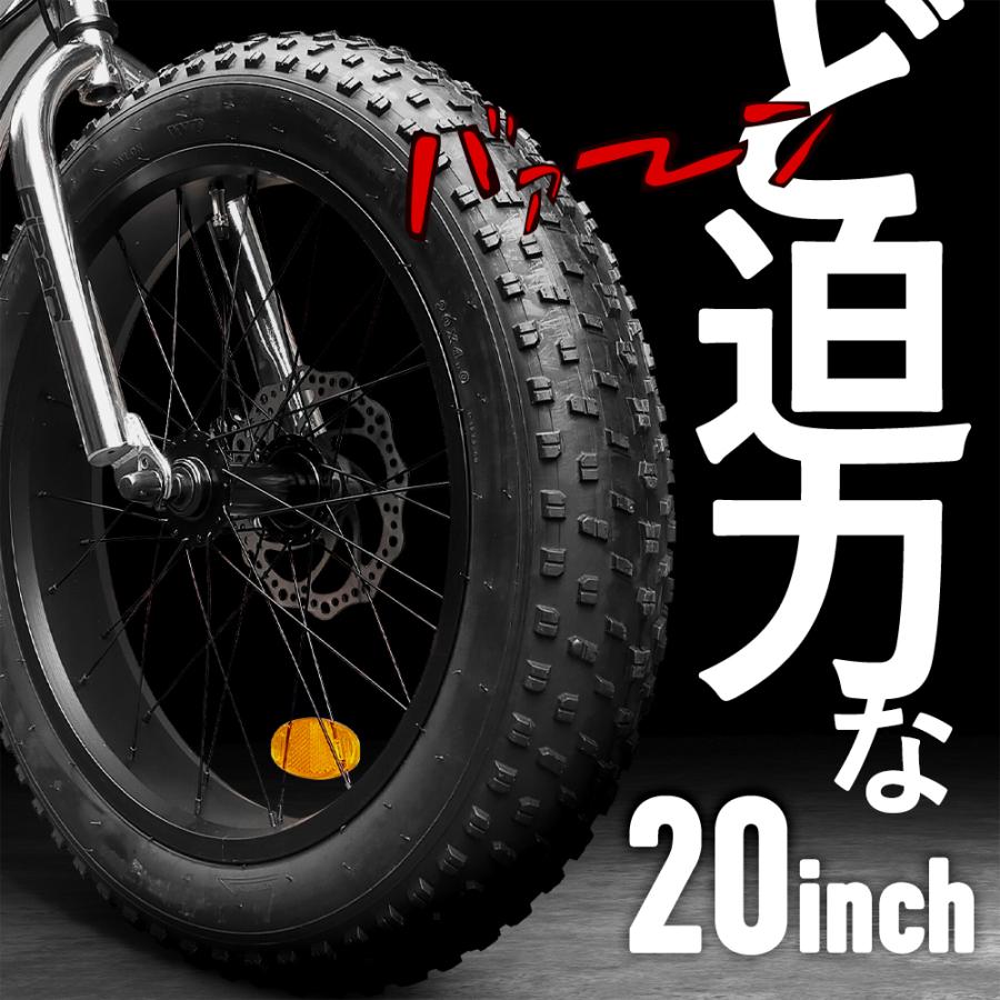 EIZER ファットバイク 自転車 雪道 砂浜 シルバー メッキ 20