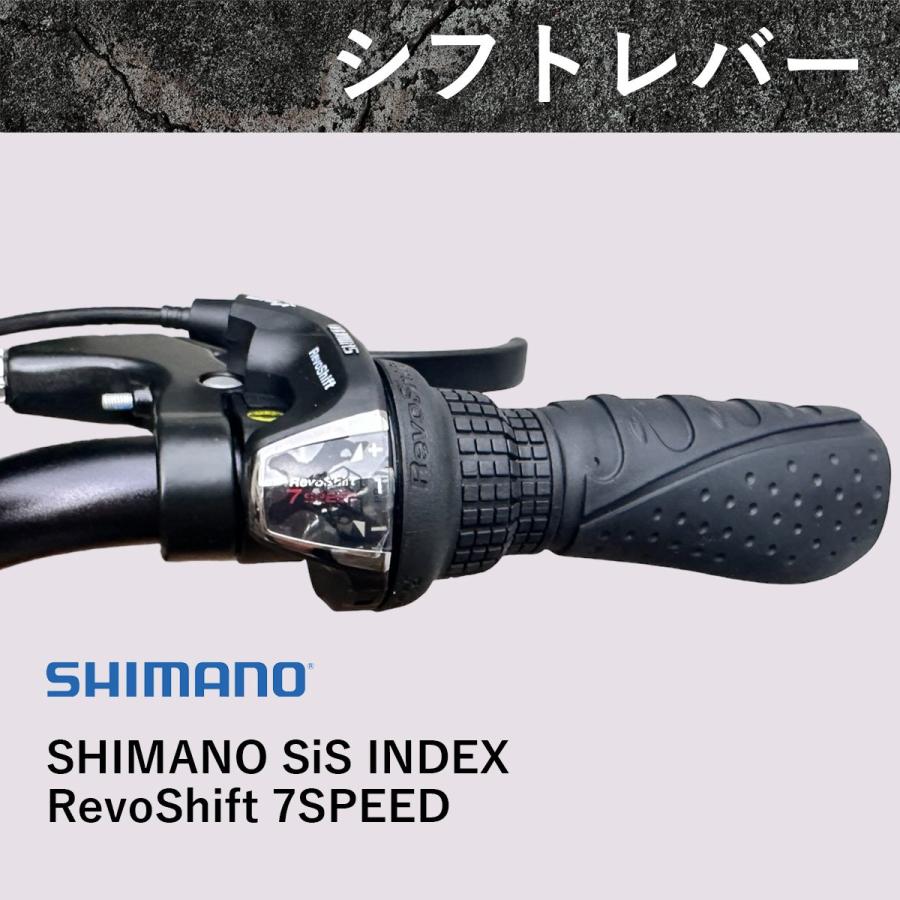 ファットバイク 極太タイヤ チョッパーハンドル 26×4.9 ディスクブレーキ 7段変速 shimano オシャレ 黒 灰 TRINX F-300｜2ndcycle｜09