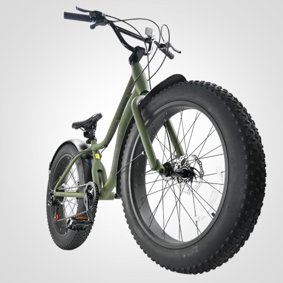 ファットバイク 迫力の新極太タイヤ 24インチ Wディスクブレーキ