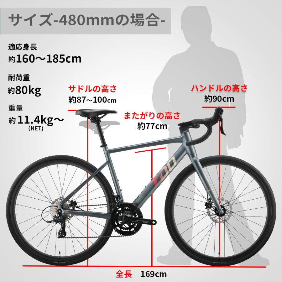 ロードバイク TRINX TDO600 アルミフレーム 700C 20段変速 SENSAH 油圧