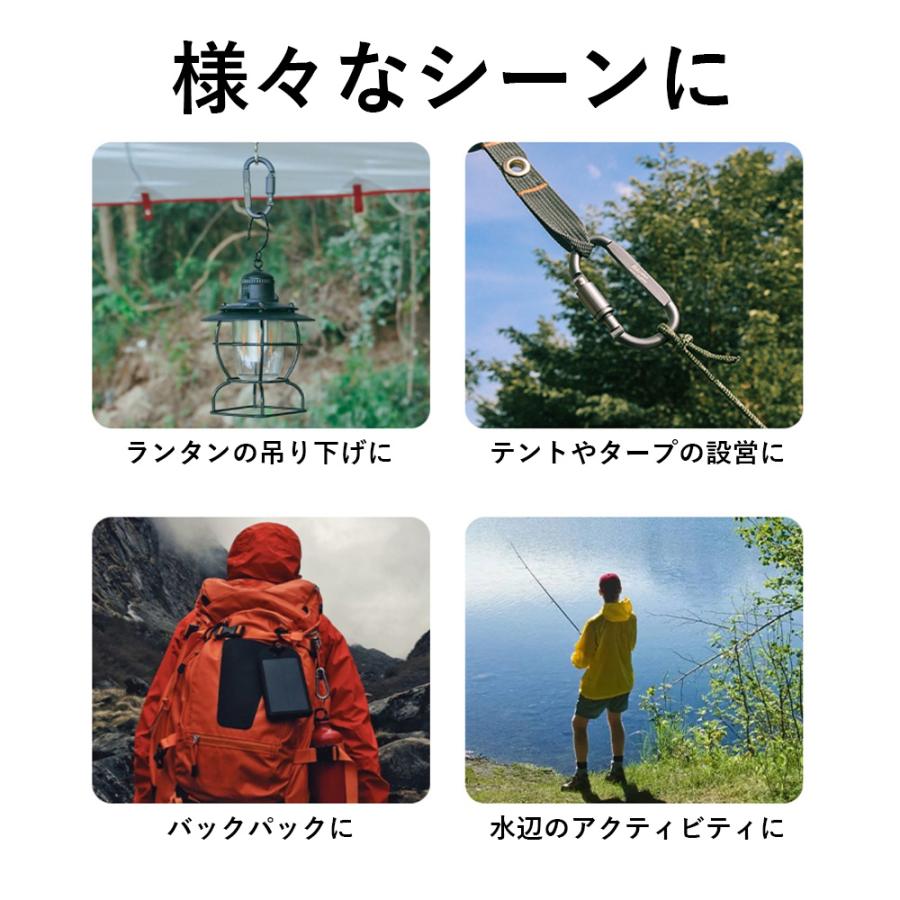 ワンズアップ 4袋 EIZER CAMP（アイゼルキャンプ） カラビナ ネジロック機能 スクリュー