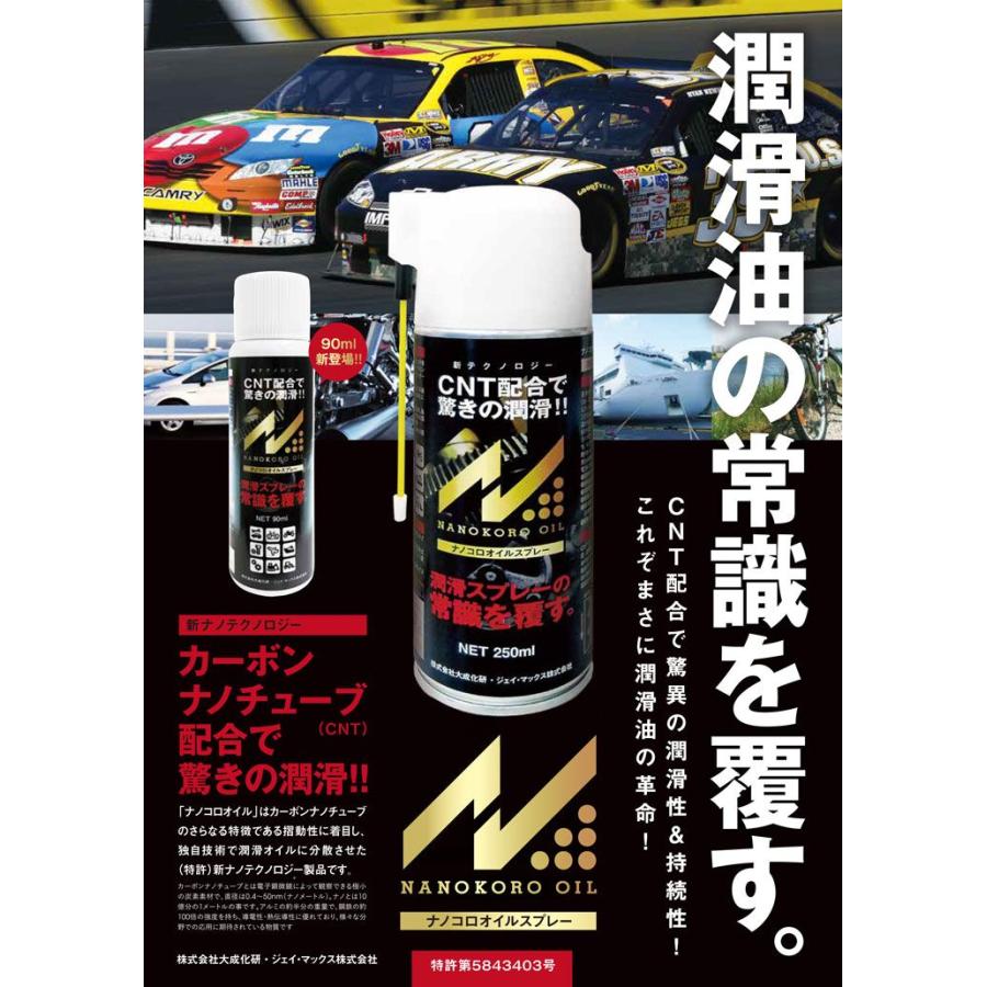 ジェイマックス (J-MAX) 日本製 250ml 潤滑スプレー 8個セット 自転車 防錆 カーボンナノチューブ 長持ち ナノコロスプレー 潤滑油｜2ndcycle｜07