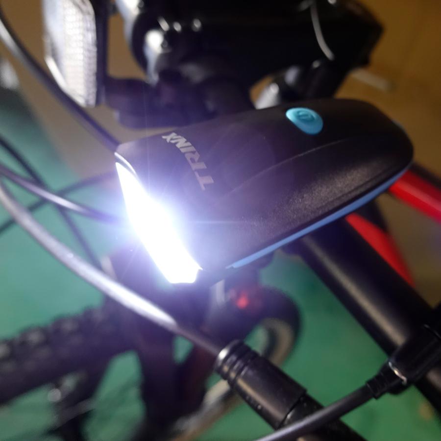 自転車 ホーン ベル LED ライト 爆音 120db 2種サウンド USB充電 警音器 軽量 大音量 取り付け簡単 ロードバイク TRINX｜2ndcycle｜09