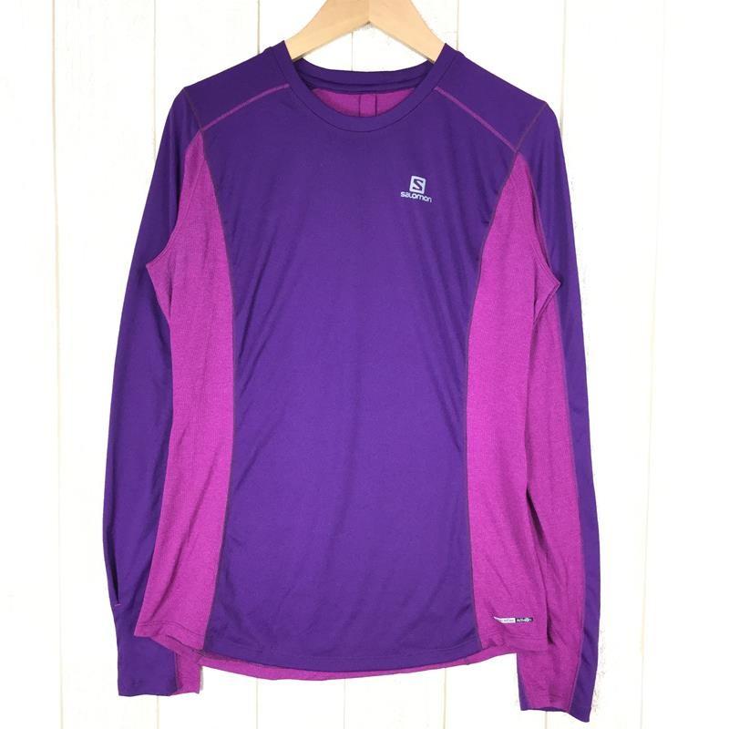 WOMENs S  サロモン アジャイル ロングスリーブ ティー ウィメンズ AGILE LS TEE W SALOMON L37466700 パープ｜2ndgear-outdoor