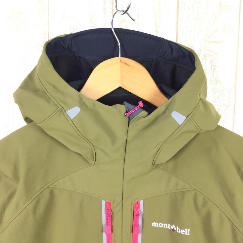 【WOMEN's S】モンベル パウダーシェッド パーカ クリマバリア 防風 ソフトシェル ジャケット フーディ MONTBELL 1106571 グ｜2ndgear-outdoor｜03