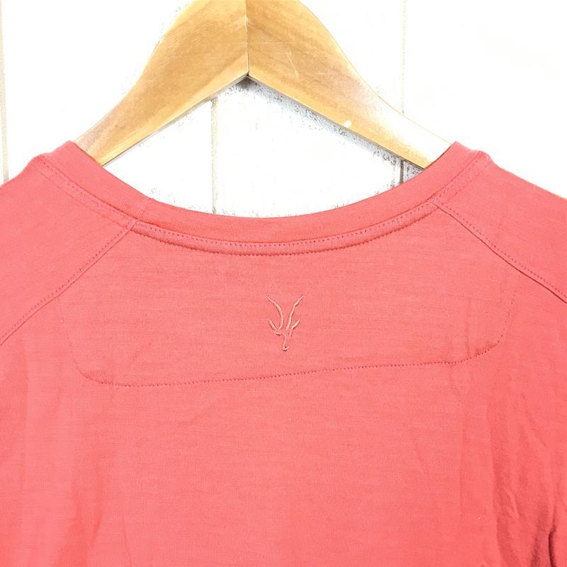 WOMENs M  アイベックス メリノウール Tシャツ アメリカ製 生産終了モデル 入手困難 IBEX ピンク系｜2ndgear-outdoor｜03