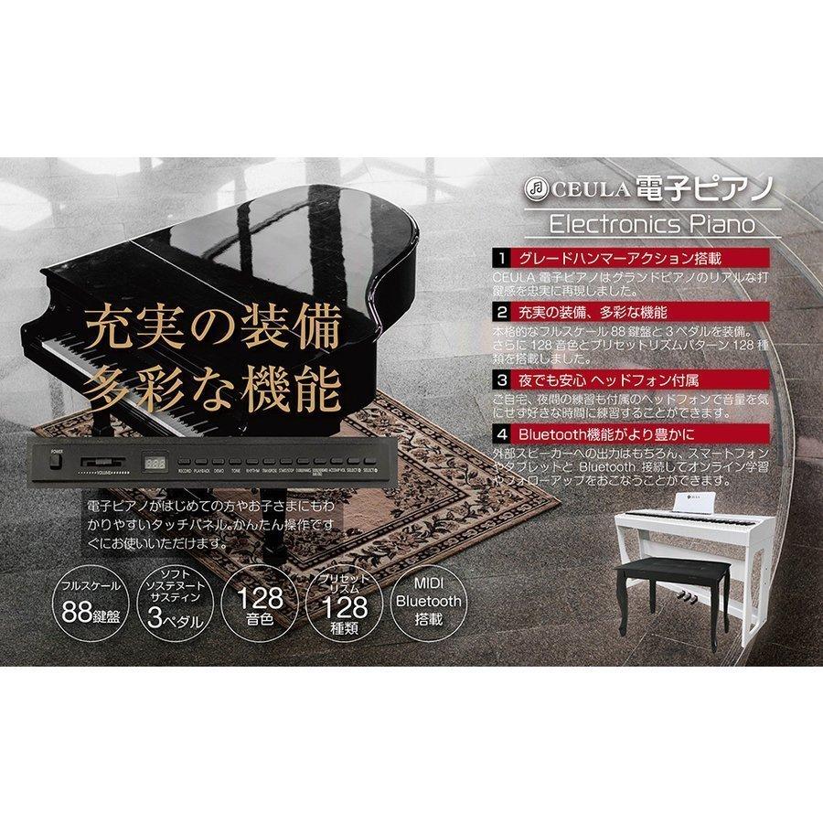即納-96時間限定 CEULA 電子ピアノ 88鍵 MIDI Bluetooth機能 グレード
