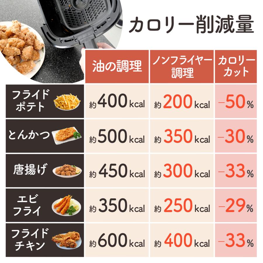 ONE STEP エアフライヤー 6.3L ノンフライヤー 大容量 レシピ本付き 紙