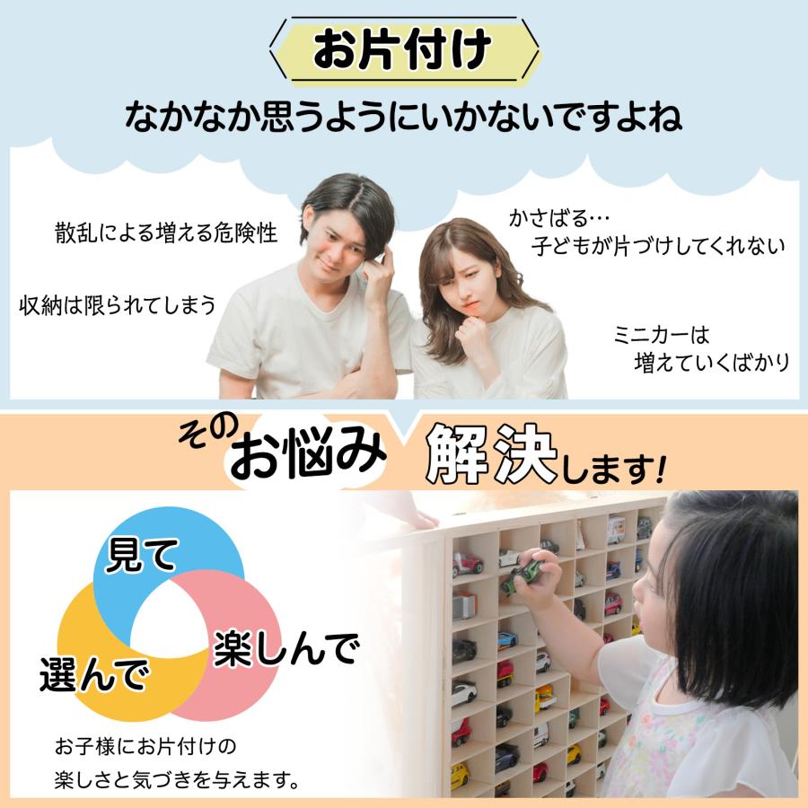 ミニカーケース ミニカー 収納棚 トミカケース 壁掛け 90台 扉あり tomica コレクションラック ケース  送料無料 | DIYELL | 02