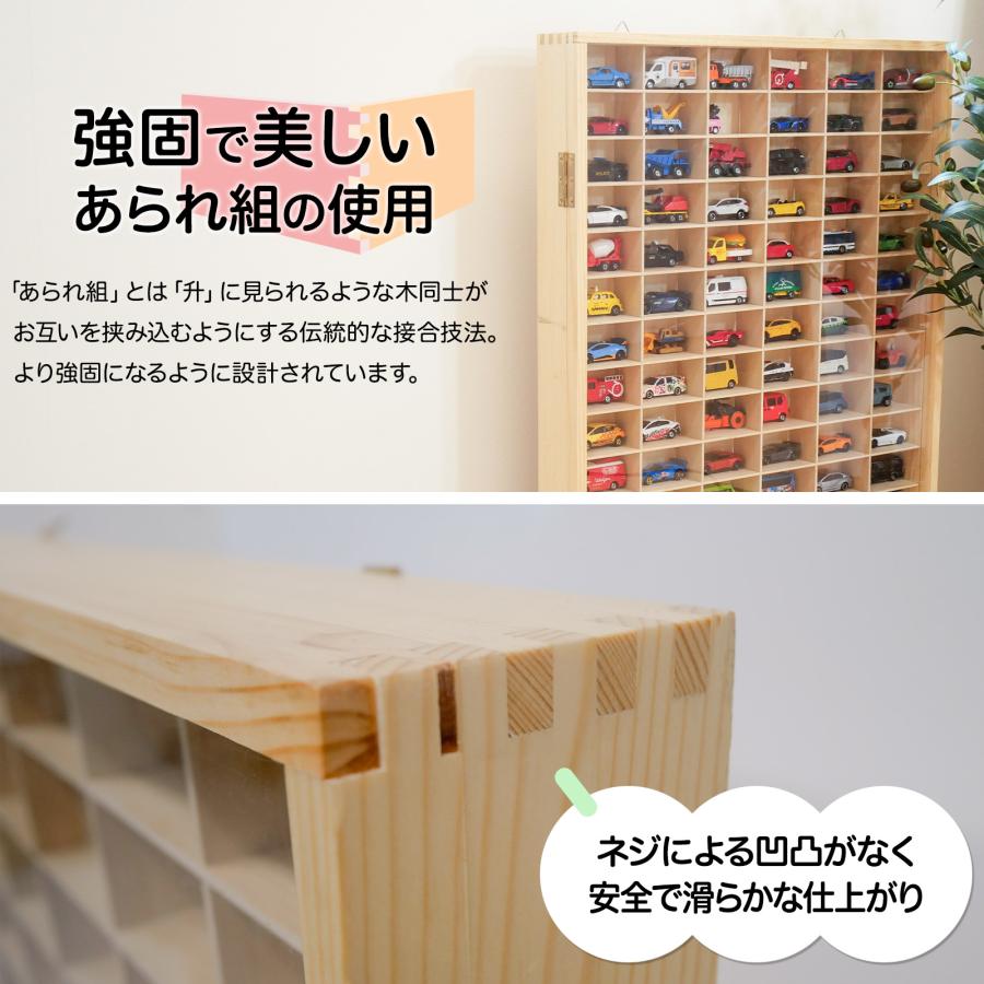ミニカーケース ミニカー 収納棚 トミカケース 壁掛け 90台 扉あり tomica コレクションラック ケース  送料無料 | DIYELL | 05