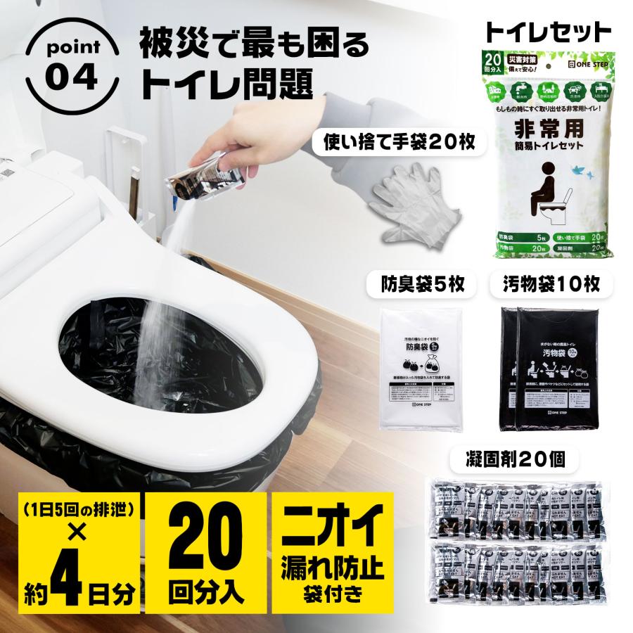 ONE STEP 防災セット 防災グッズ 防災バッグ セット 51点セット 防水 1