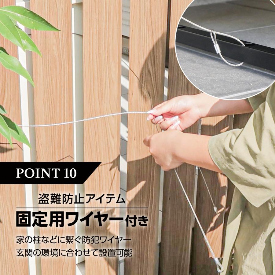 宅配ボックス 戸建 ポスト 2段 防水 屋外 大容量 両開き ポスト一体型 簡単設置  複数投函 置き配 盗難防止 SKK | SKK | 13