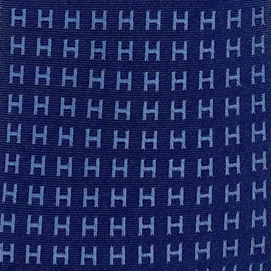 エルメス ファソネ ネクタイ ブルー HERMES（エルメス） H織り シルクネクタイ 《ファソネH》038188T 05