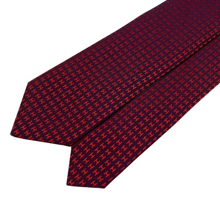 HERMES（エルメス） 【新品】 ネクタイ H織りタイ バイカラー 8cm