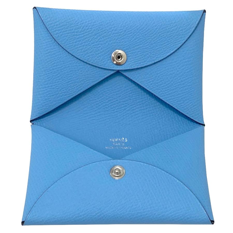 HERMES（エルメス） 【新品】エルメス カルヴィ エプソン セレステ