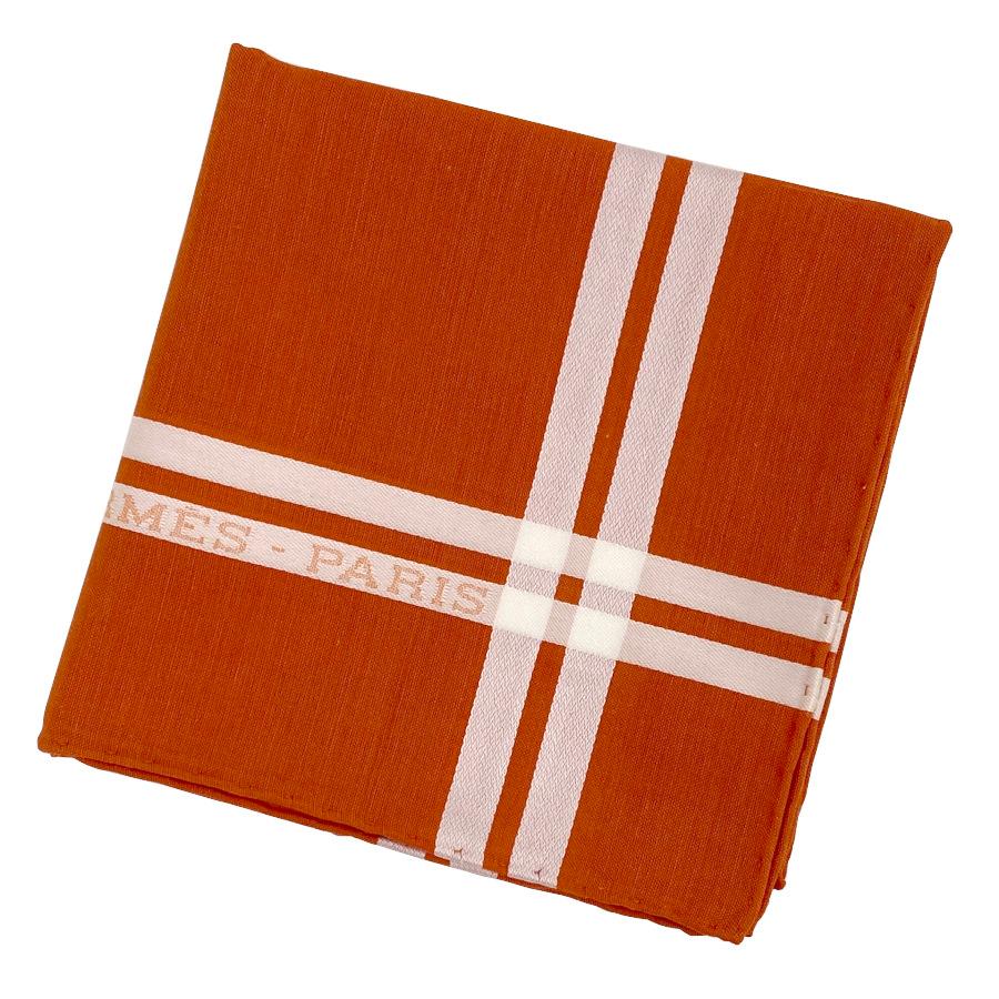 HERMES ハンカチ コットン オレンジ HERMES（エルメス） 国内完売商品【新品】エルメス ハンカチーフ
