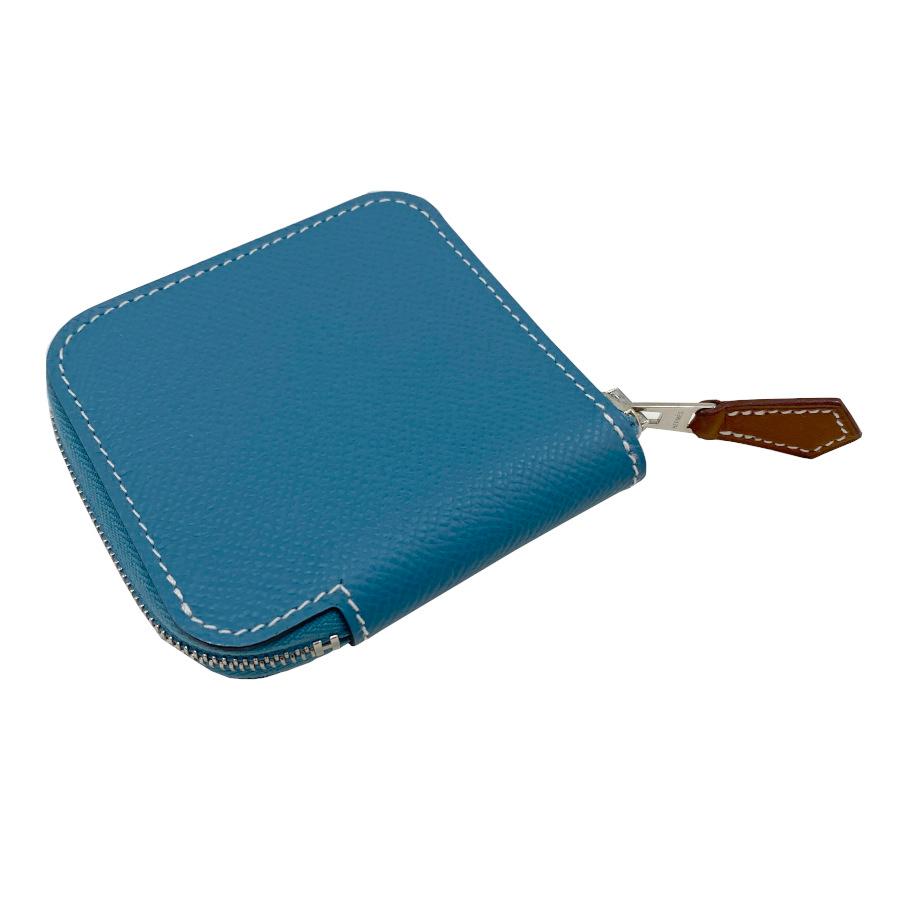 【新品】エルメス　アザップミニ　ネイビー　コインケース　小銭入れ【元箱なし】 エルメス アザップ シルクイン コンパクト ウォレット 小銭入れ