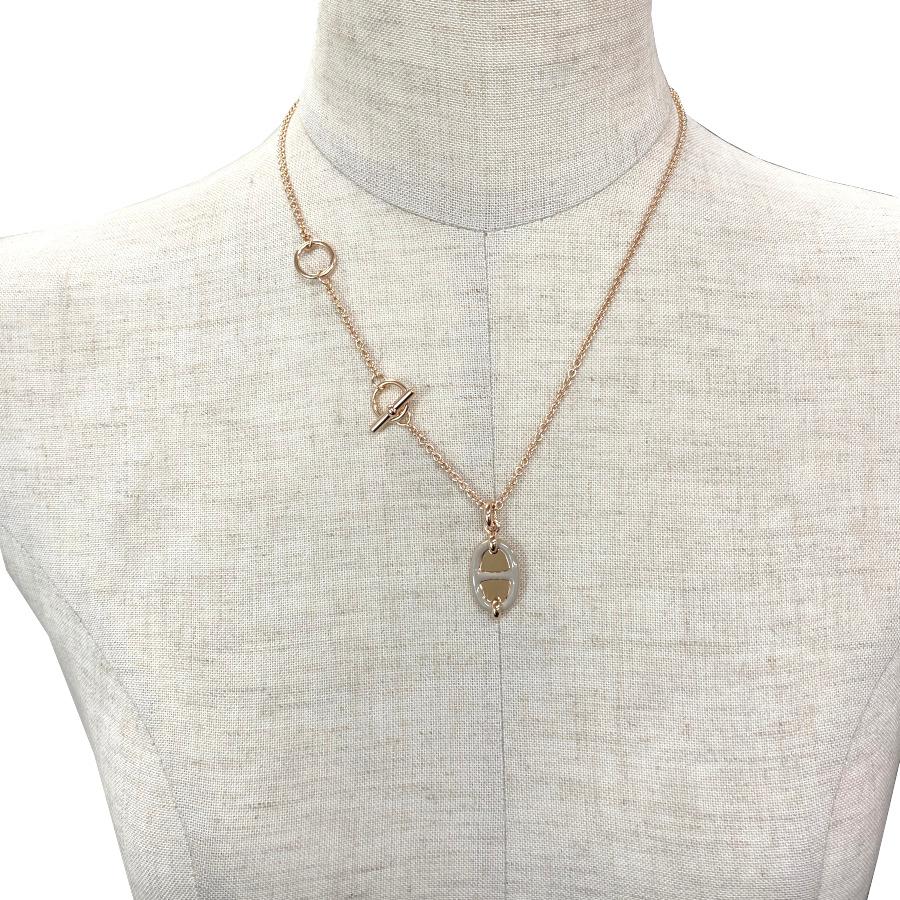 エルメス マイヨン チョーカー ペンダント ピンク シルバー 3796 エルメス マイヨン チョーカー ペンダント ピンク シルバー 3796