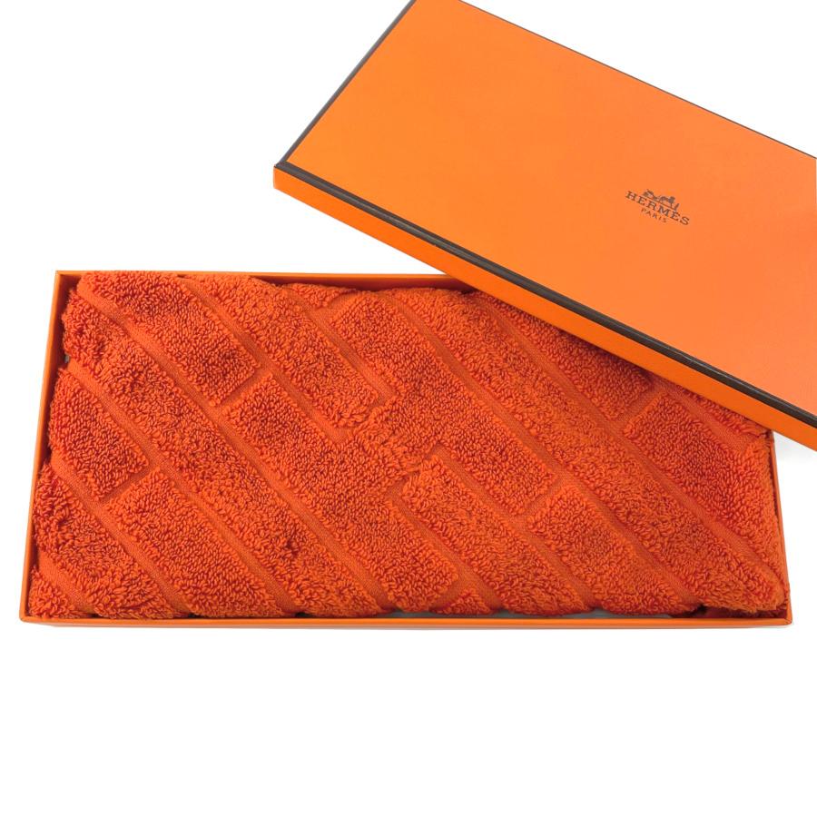エルメス　ハンドタオル　オレンジ色 HERMES（エルメス） 【新品】エルメス ハンドタオル カレタオル