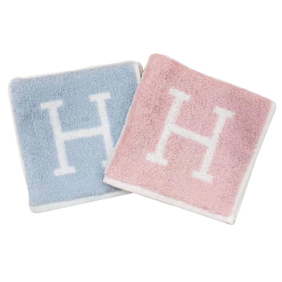 HERMES タオルハンカチ ローズリラ　アヴァロン 未使用　タグ付き　箱付き HERMES 【ギフトセット】エルメス ハンドタオル アヴァロン