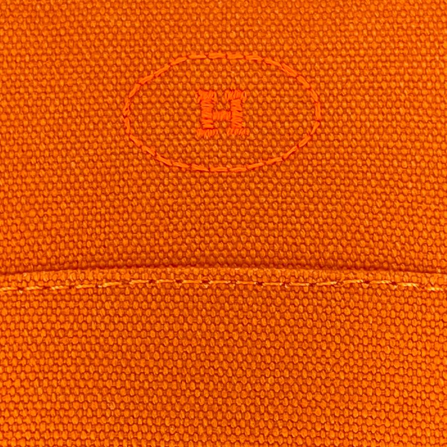 【新品】エルメス HERMES ボリードミニミニ キャンバス コットン ラム レザー オレンジ シルバー金具 H ロゴ イニシャル H103772M 02の画像