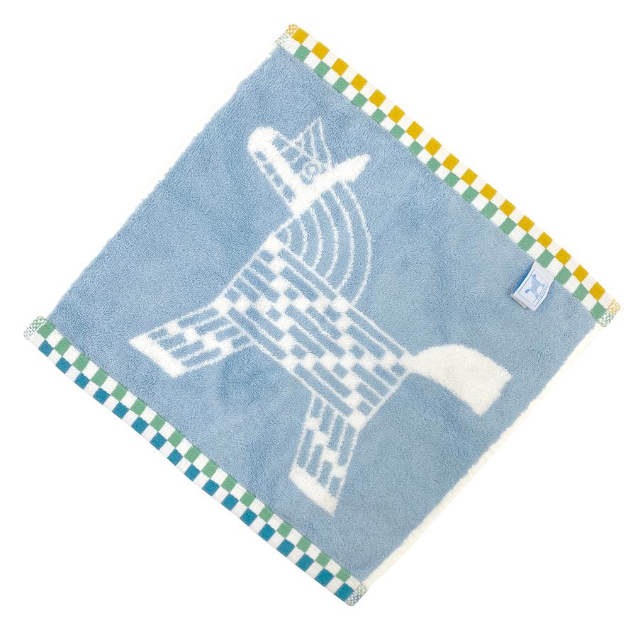 【新品】エルメス HERMES ハンドタオル カレ・タオル 《 アニモー・ナッテ 》ブルー・ジヴレ / ヴェール・セラドン コットン タオルハンカチ H103825M 01の画像