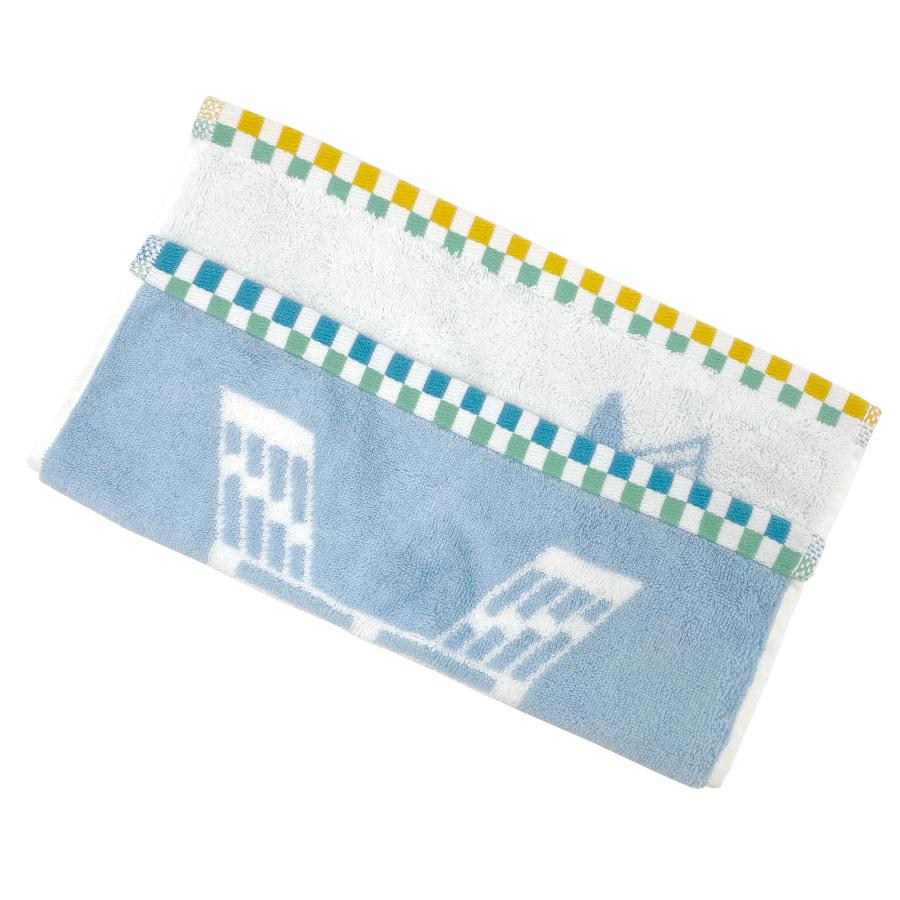 【新品】エルメス HERMES ハンドタオル カレ・タオル 《 アニモー・ナッテ 》ブルー・ジヴレ / ヴェール・セラドン コットン タオルハンカチ H103825M 01の画像