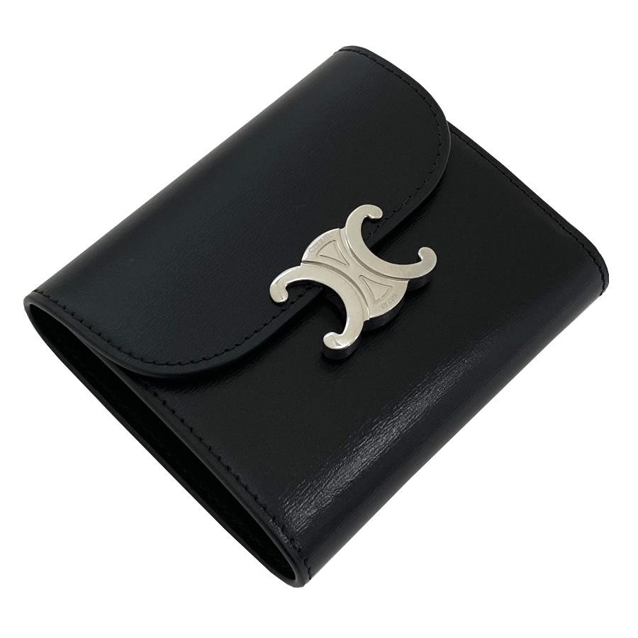 【超美品】CELINEスモールジップウォレット（ブラック） CELINE（セリーヌ） 【新品】セリーヌ 折り財布 スモール フラップ