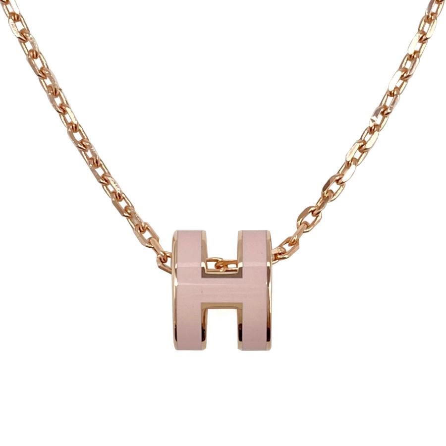 HERMES ☆ピンクゴールド金具☆ エルメス H チャーム ポップ
