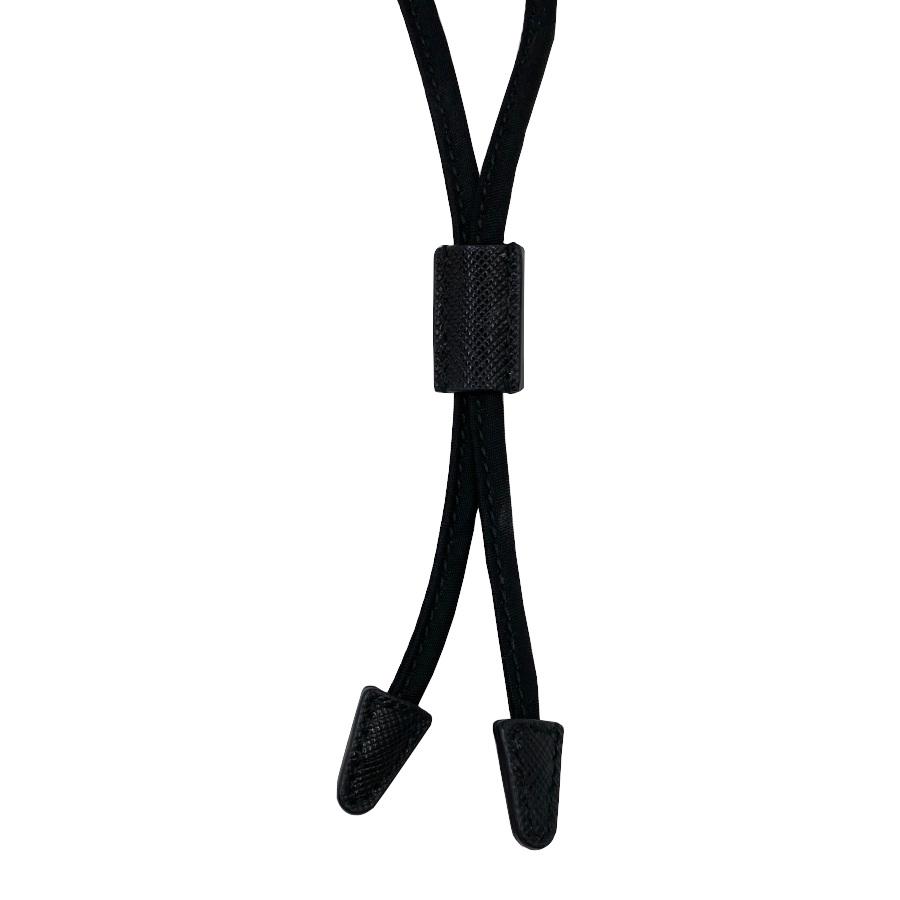 PRADA(プラダ) Re-Nylon三角ポーチ付スマホストラップ ブラック新品 ☆関税込☆PRADA☆Re-Nylon ストラップ ポーチ2個セット