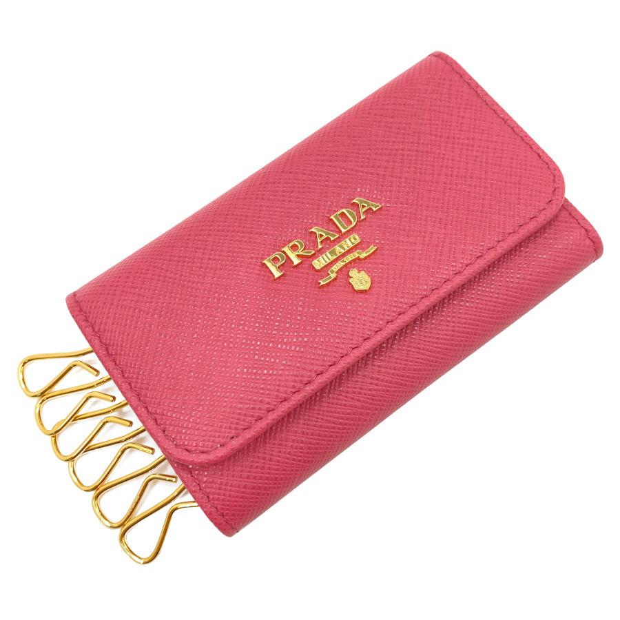 PRADA プラダ キーケース キーホルダー 6連 サフィアーノメタル