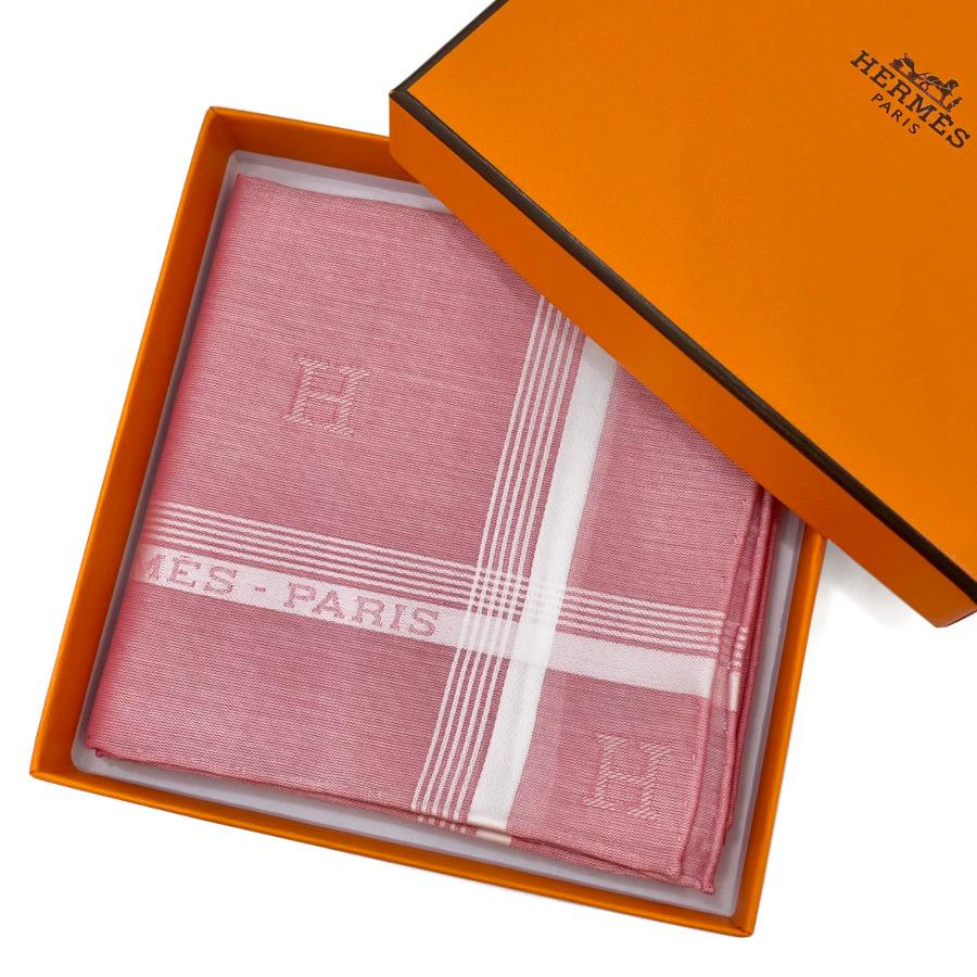 ♦新品未使用品♦ HERMES エルメス ハンカチ H202045G 60 HERMES 【新品】エルメス ハンカチーフ ハンカチ 《 Hレリーフ