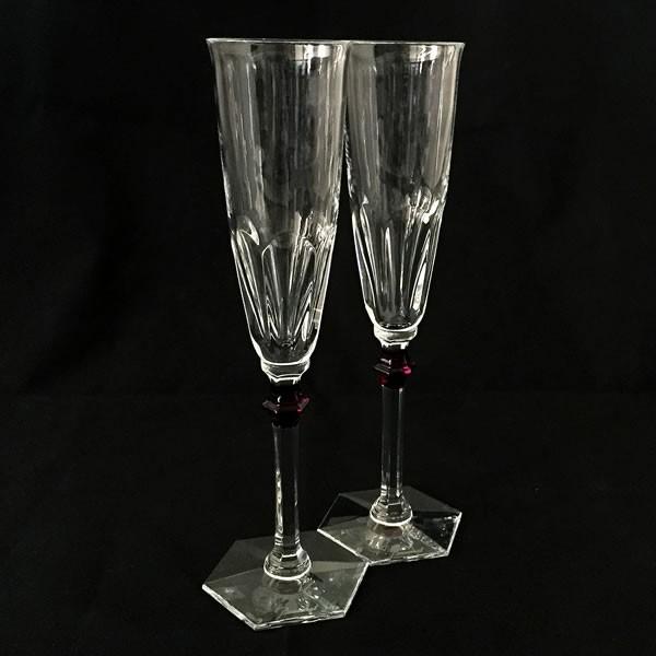 バカラ Baccarat アルクール イヴ シャンパンフルート レッドボタン 2  